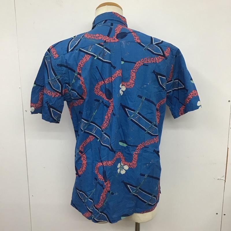 古着 USED シャツ、ブラウス 半袖 半袖シャツ プリントシャツ ポケットシャツ S プリント 青 / ブルー /  メンズ USED 古着 中古 10125766