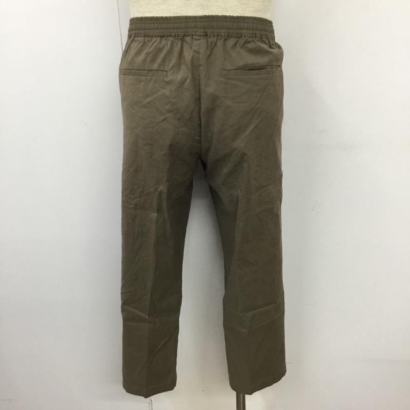グリーンレーベルリラクシング green label relaxing パンツ ワークパンツ、ペインターパンツ 3214-142-3196 CMキュプラリネンコード1プリーツ9分丈イージーパンツ S 無地 茶 / ブラウン /  メンズ USED 古着 中古 10102934
