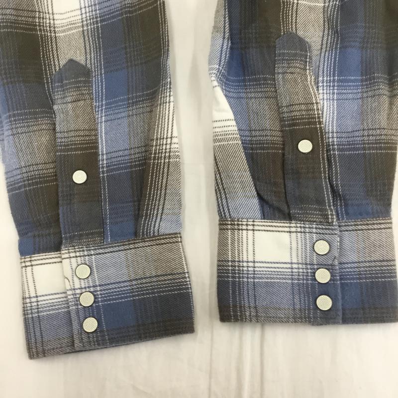 ダブルアールエル RRL シャツ、ブラウス 長袖 XL チェック 青 / ブルー /  メンズ USED 古着 中古 10127282
