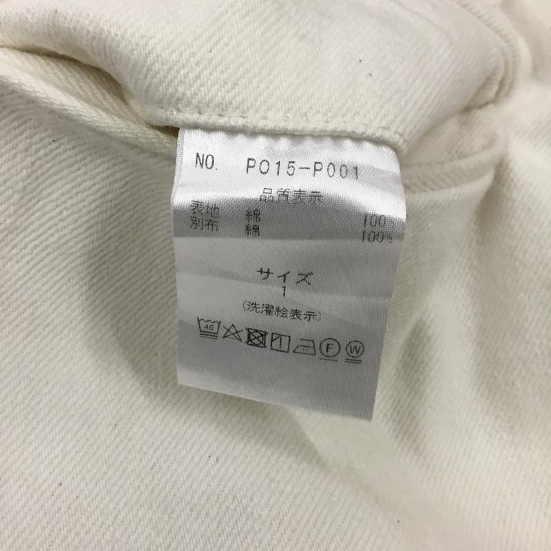 ポートバイアーク PORT BY ARK パンツ デニム、ジーンズ DenimBaggyTrousers デニムパンツ ワイドパンツ バギーパンツ 1 無地 白 / ホワイト /  メンズ USED 古着 中古 10121797