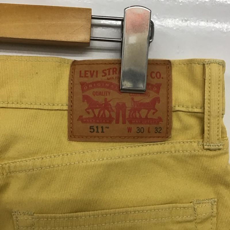 リーバイストラウスアンドコー Levi Strauss & co. パンツ デニム、ジーンズ コーデュロイパンツ スリムパンツ カジュアルパンツ ストレッチパンツ 30インチ 無地 黄 / イエロー /  メンズ USED 古着 中古 10140719