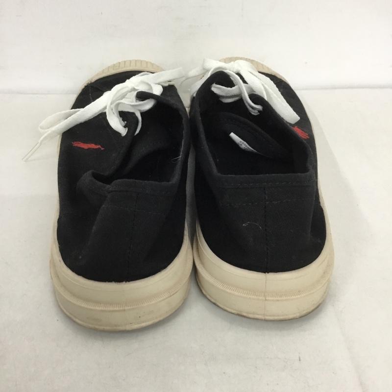 ポロラルフローレン POLO RALPH LAUREN スニーカー スニーカー 40616 J22 ローカット US9 US：9 ワンポイント 黒 / ブラック /  メンズ USED 古着 中古 10131025