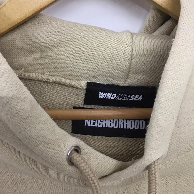ウィンダンシー WIND AND SEA パーカー 長袖 211elwsn-csm01s NEIGHBORHOOD 21SS ロゴプリントプルオーバースウェットパーカー S ロゴ、文字 ベージュ / ベージュ /  メンズ USED 古着 中古 10148754