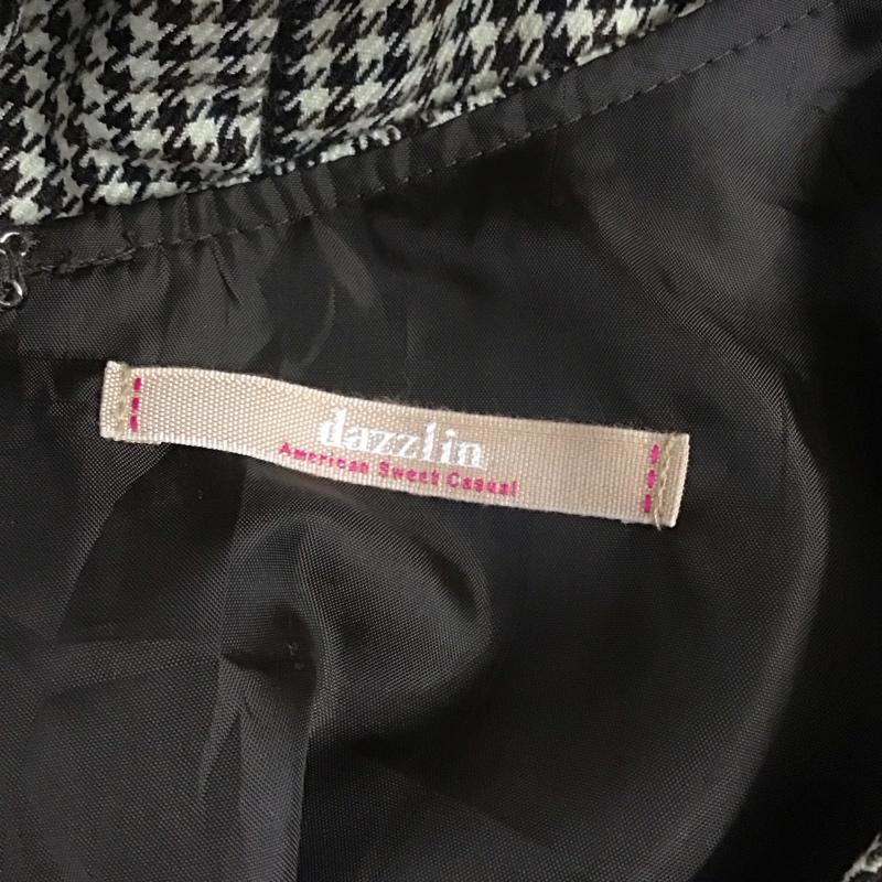 ダズリン dazzlin ワンピース ミニスカート 021330302602 ひざ丈スカート フレアスカート M 千鳥格子 茶 / ブラウン /  レディース USED 古着 中古 10114950