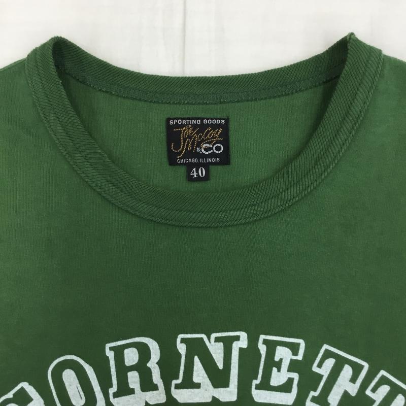ザリアルマッコイズ THE REAL McCOY S Tシャツ 半袖 HORNETS TEE 40 ロゴ、文字 緑 / グリーン /  メンズ USED 古着 中古 10150950