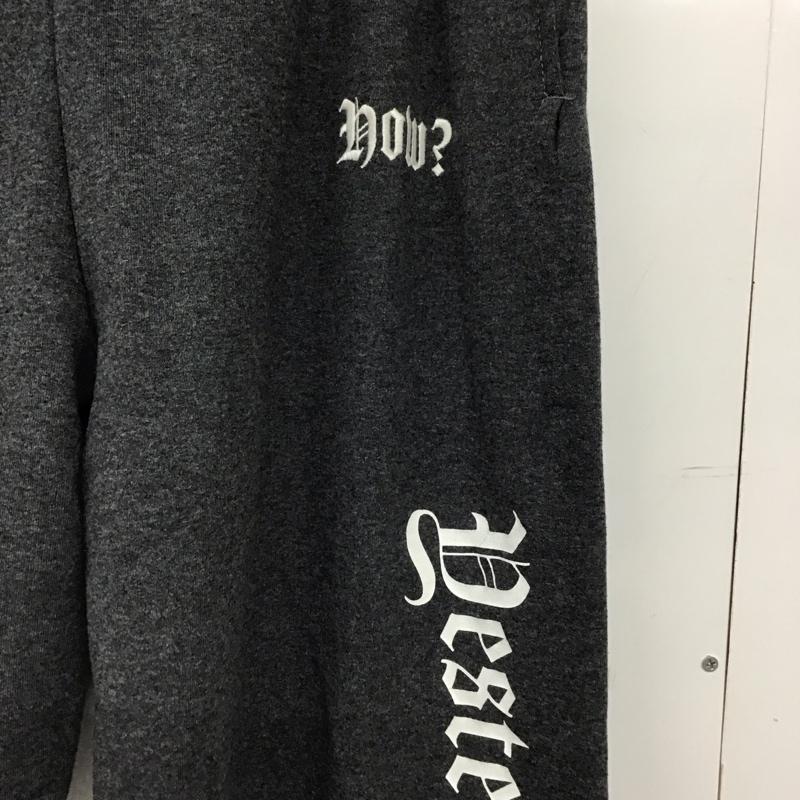 トゥデイエディション TODAY edition パンツ ワークパンツ、ペインターパンツ ワークパンツ ワイドパンツ カジュアルパンツ スウェットパンツ L ロゴ、文字 ダークグレー / ダークグレー /  メンズ USED 古着 中古 10150989