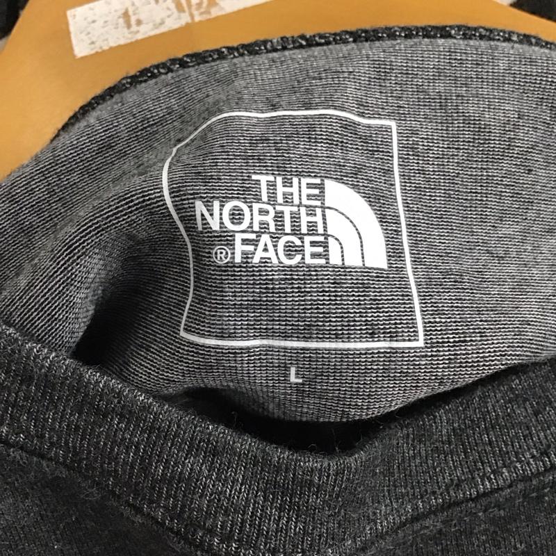 ザノースフェイス THE NORTH FACE Tシャツ 半袖 nt32137 Tシャツ プリントTシャツ 半袖カットソー L ボーダー柄 白 / ホワイト / X 灰 / グレー /  メンズ USED 古着 中古 10129887