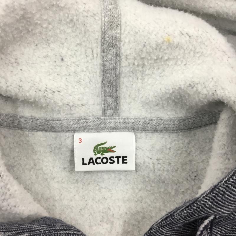 ラコステ LACOSTE パーカー 長袖 SH2584 フルジップ 裏起毛 フーディー 3 ワンポイント 紺 / ネイビー /  メンズ USED 古着 中古 10121268