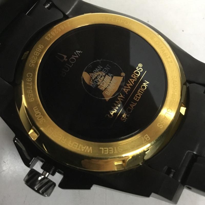 ブローバ BULOVA 腕時計 アナログ（クォーツ式） 98B295 GRAMMY Awards SPECIAL Edition 箱有 ロゴ、文字 黒 / ブラック /  メンズ USED 古着 中古 10133891