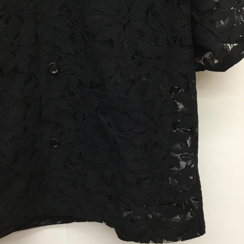 ニードルス Needles シャツ、ブラウス 半袖 Needles Cabana shirt MR252 M レース柄 黒 / ブラック /  メンズ USED 古着 中古 10127165