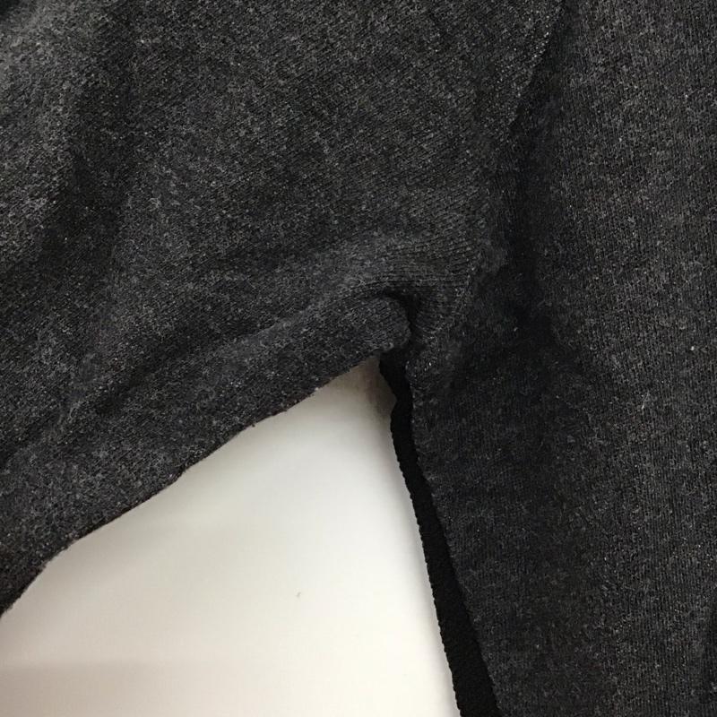 イッカ ikka ワンピース ひざ丈スカート 七分袖 スウェット切替 L 無地 黒 / ブラック /  レディース USED 古着 中古 10119256