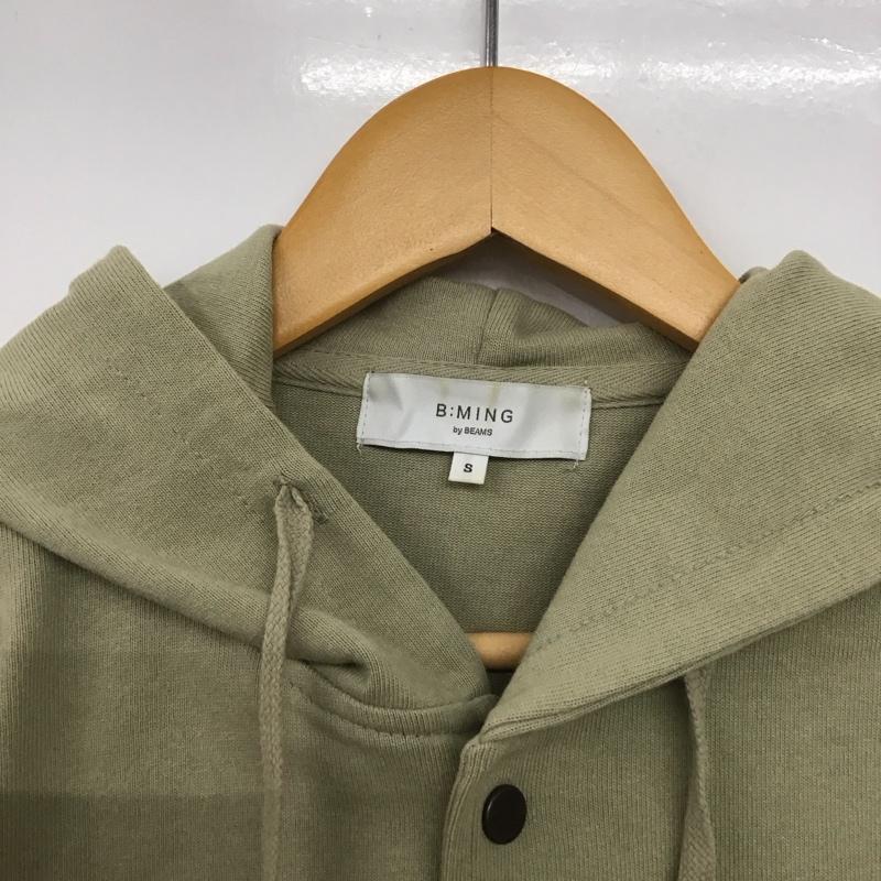 ビーミング バイ ビームス B:MING by BEAMS パーカー 長袖 長袖パーカー フロントボタン アウター S 無地 カーキ / カーキ /  メンズ USED 古着 中古 10144613