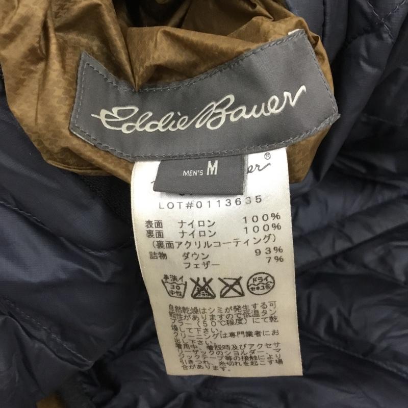 エディーバウアー Eddie Bauer ベスト ベスト ダウンベスト リバーシブル M 無地 紺 / ネイビー / X 茶 / ブラウン /  メンズ USED 古着 中古 10111852