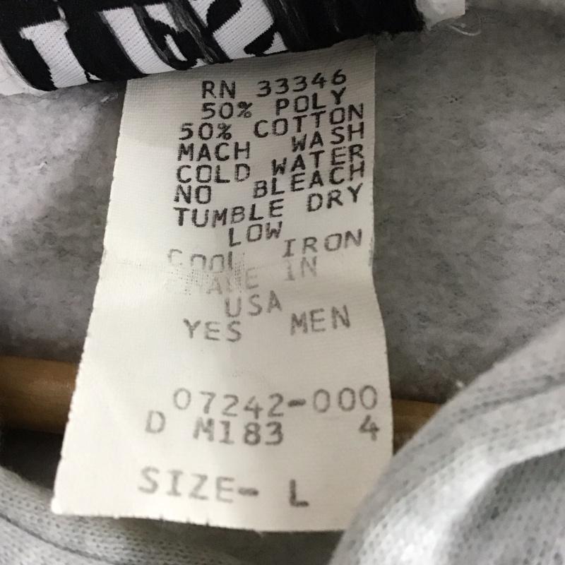 古着 USED パーカー 長袖 長袖パーカー プルオーバーパーカー スウェット L ロゴ、文字 灰 / グレー /  メンズ USED 古着 中古 10146036