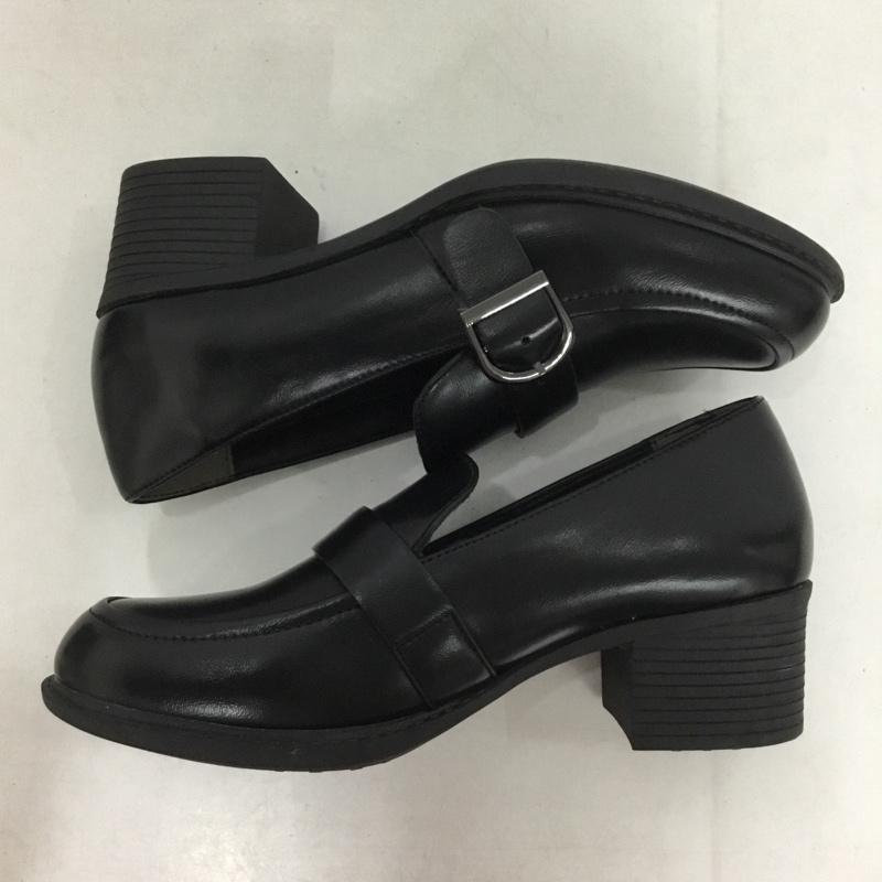 バイアシナガオジサン byあしながおじさん パンプス パンプス ローファー cloverleaf 24cm 24.0cm 無地 黒 / ブラック /  レディース USED 古着 中古 10140604