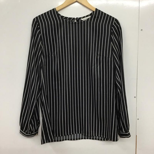 イヴサンローラン Yves Saint Laurent カットソー 長袖 38 ストライプ 黒 / ブラック / X 白 / ホワイト /  レディース USED 古着 中古 10133399
