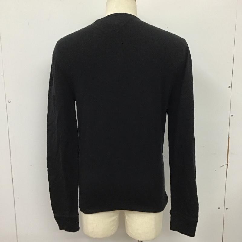 トミーヒルフィガー TOMMY HILFIGER カットソー 長袖 長袖カットソー クルーネックカットソー ロングスリーブカットソー S ロゴ、文字 黒 / ブラック /  メンズ USED 古着 中古 10113737