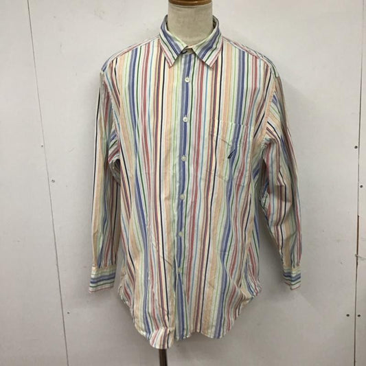 ノーティカ NAUTICA シャツ、ブラウス 長袖 長袖シャツ ストライプシャツ カラーシャツ L ストライプ マルチカラー / マルチカラー /  メンズ USED 古着 中古 10125067
