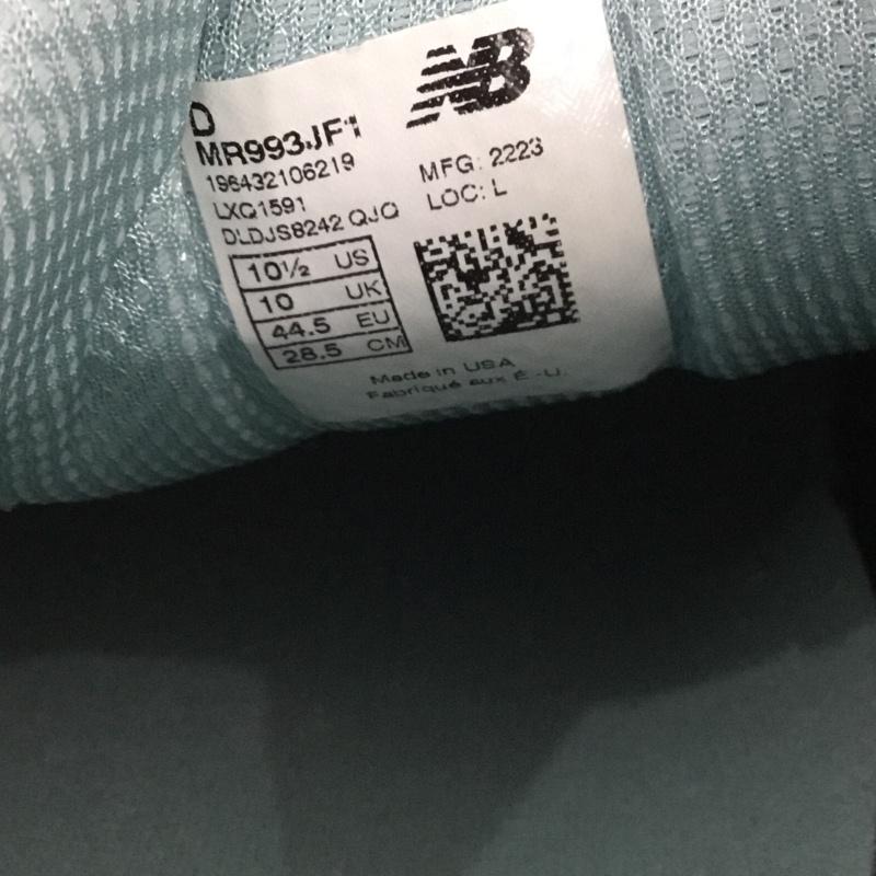ニューバランス New Balance スニーカー スニーカー MR993JF1 28.5cm 箱有 JOE FRESHGOODS 28.5cm ロゴ、文字 水色 / ライトブルー /  メンズ USED 古着 中古 10125086