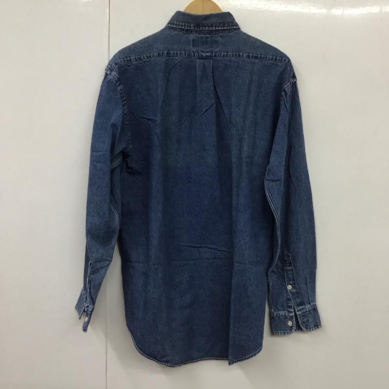 ラルフローレン RALPHLAUREN シャツ、ブラウス 長袖 長袖シャツ デニムシャツ カラーシャツ S ロゴ、文字 インディゴ / インディゴ /  メンズ USED 古着 中古 10130640