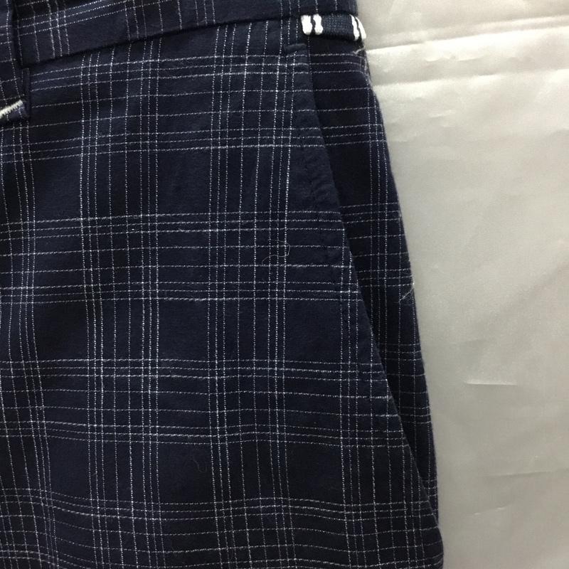 ザラメン ZARA MAN パンツ スラックス スラックスパンツ ワイドパンツ カジュアルパンツ チェックパンツ 42 チェック 紺 / ネイビー /  メンズ USED 古着 中古 10122390