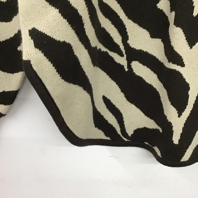スローバイスライ THROW by SLY ニット、セーター 長袖 030DA070-5470 ZEBRA MG TURTLE TOPS FREE ゼブラ柄 マルチカラー / マルチカラー /  レディース USED 古着 中古 10140222
