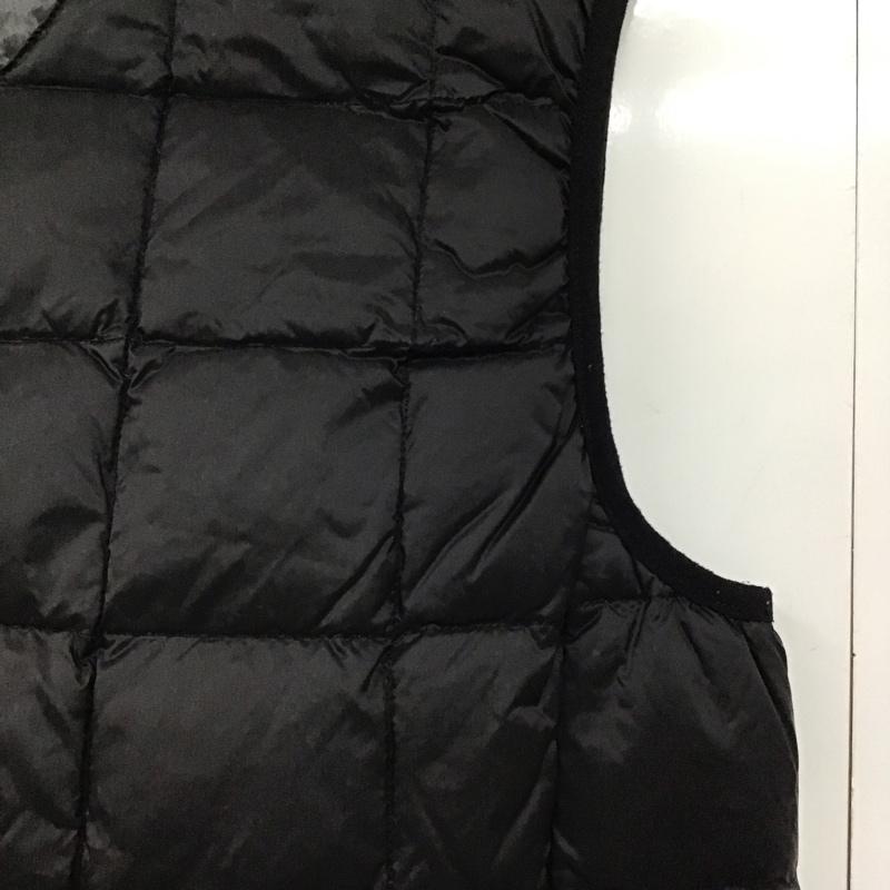 タイオン TAION ベスト ベスト ダウンベスト ノースリーブ 前ボタン L 無地 黒 / ブラック /  メンズ USED 古着 中古 10142943