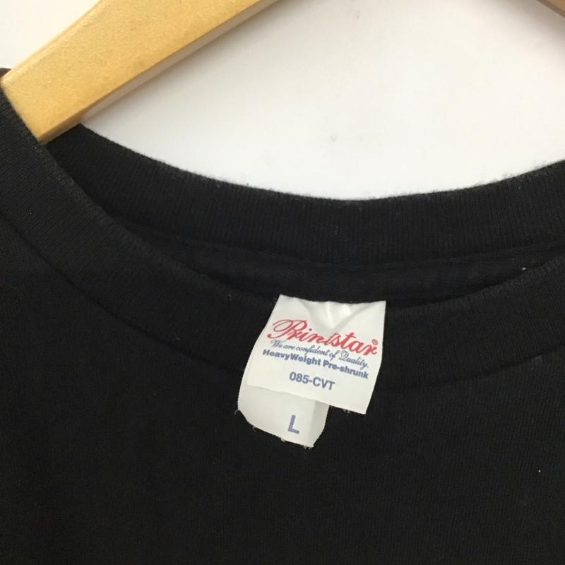 ジャスティンディヴィス JUSTIN DAVIS Tシャツ 半袖 半袖カットソー プリントTシャツ クルーネックカットソー unitedempire L ロゴ、文字 黒 / ブラック /  メンズ USED 古着 中古 10140709