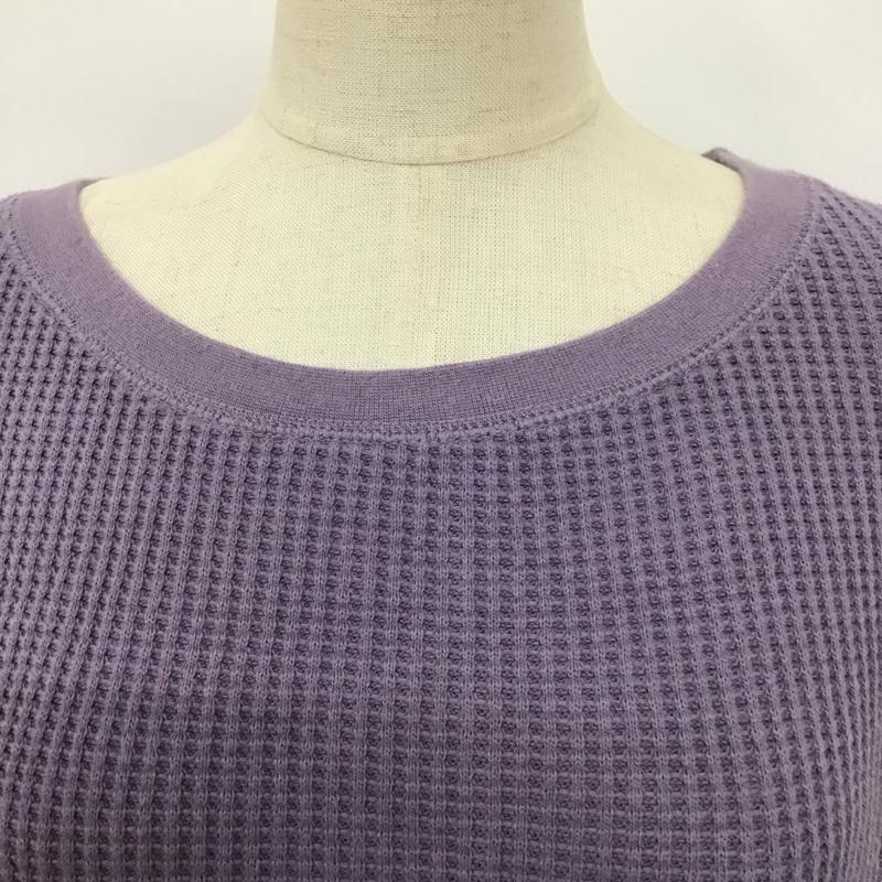 ニコアンド niko and... カットソー 長袖 ST85TC03AD ワッフルカットソー 4 無地 紫 / パープル /  レディース USED 古着 中古 10108193