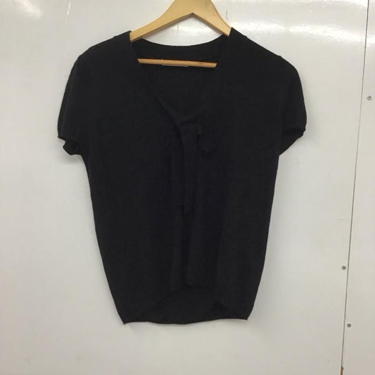 ザラニット ZARA KNIT ニット、セーター 半袖 0367/009/800 L 無地 黒 / ブラック /  レディース USED 古着 中古 10133736
