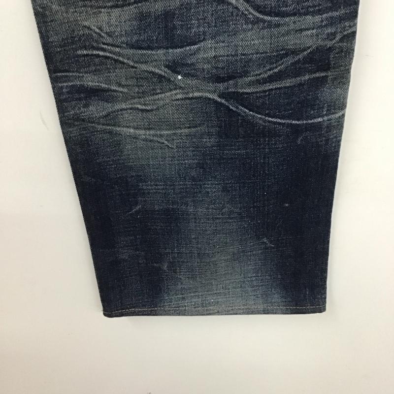 エターナル ETERNAL パンツ デニム、ジーンズ 53739 リメイクストレート5ポケットパンツ デニムパンツ ダメージ加工 36 無地 インディゴ / インディゴ /  メンズ USED 古着 中古 10108633