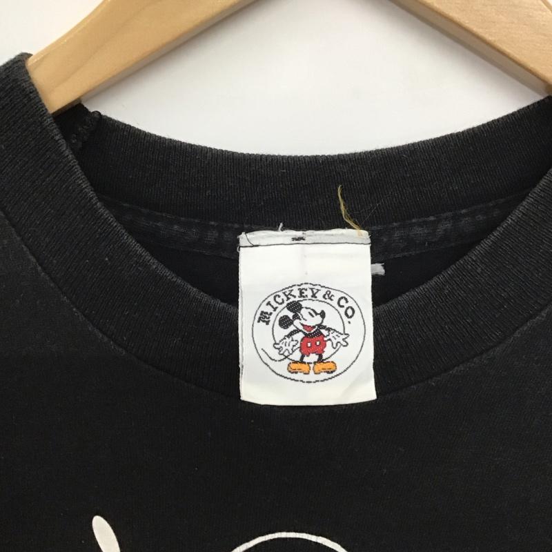 ディズニー Disney Tシャツ 半袖 半袖カットソー プリントTシャツ クルーネックカットソー プリント 黒 / ブラック /  メンズ USED 古着 中古 10149110