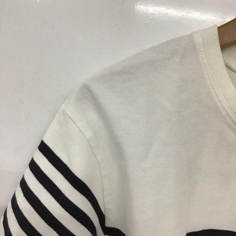 ザノースフェイス THE NORTH FACE Tシャツ 半袖 NT31713 半袖カットソー クルーネックカットソー XL ボーダー柄 白 / ホワイト / X 黒 / ブラック /  メンズ USED 古着 中古 10135930