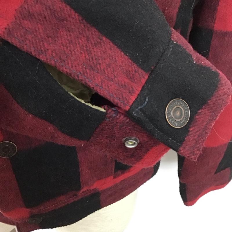 リーバイストラウスアンドコー Levi Strauss & co. ジャケット、上着 ジャンパー、ブルゾン アウター チェックジャケット ボアジャケット カラージャケット M チェック 黒 / ブラック / X 赤 / レッド /  メンズ USED 古着 中古 10107676