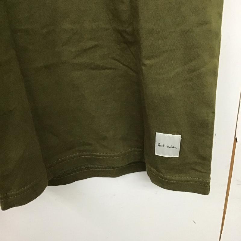 ポールスミス Paul Smith Tシャツ 半袖 半袖カットソー プリントTシャツ クルーネックカットソー L ロゴ、文字 カーキ / カーキ /  メンズ USED 古着 中古 10140480