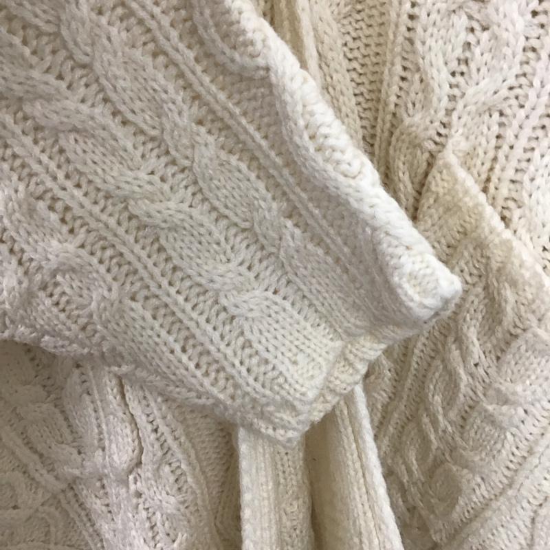 ニコアンド niko and... カーディガン 長袖 長袖ニットカーディガン 前開ニット ロングカーディガン 4 総柄 アイボリー / アイボリー /  レディース USED 古着 中古 10147046