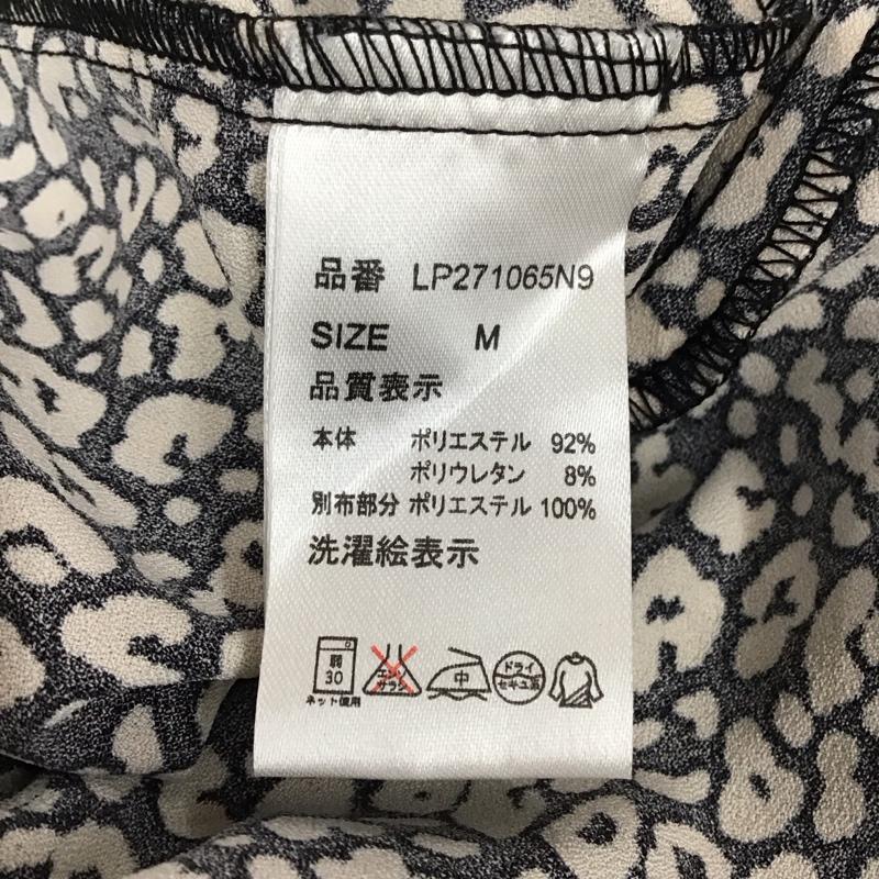 レプシィム LEPSIM ワンピース ひざ丈スカート LP271065N9 長袖 アニマル柄 M ヒョウ柄・レオパード柄 黒 / ブラック /  レディース USED 古着 中古 10123490