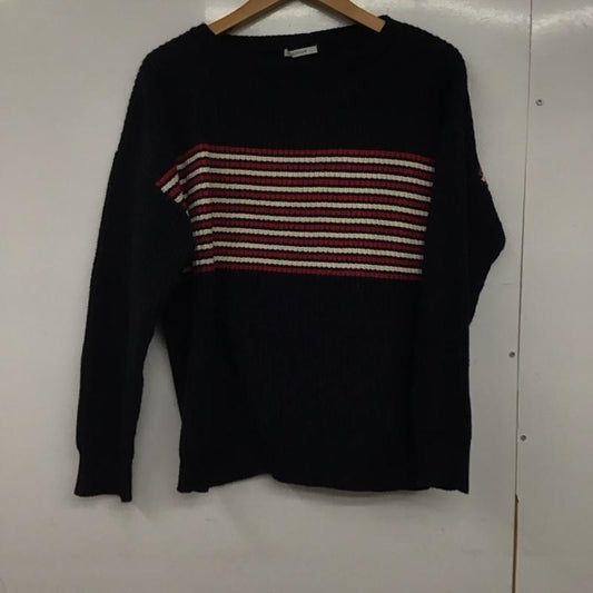 ベイフロー BAYFLOW ニット、セーター 長袖 長袖ニットカットソー クルーネック セーター 3 プリント 紺 / ネイビー /  レディース USED 古着 中古 10145400