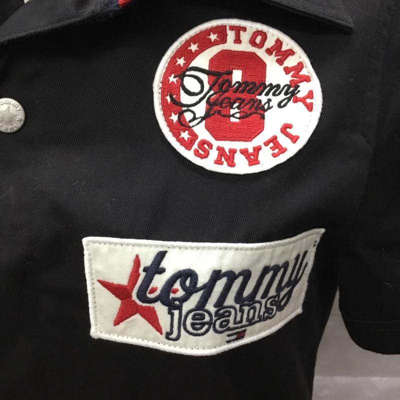 トミー ジーンズ TOMMY JEANS ワンピース ひざ丈スカート S 無地 黒 / ブラック /  レディース USED 古着 中古 10107372
