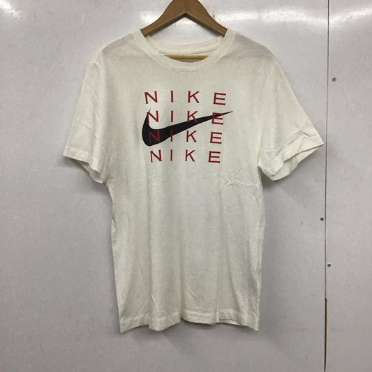 ナイキ NIKE Tシャツ 半袖 半袖カットソー プリントTシャツ クルーネックカットソー XL ロゴ、文字 白 / ホワイト /  メンズ USED 古着 中古 10137235