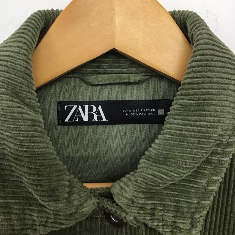 ザラ ZARA ジャケット、上着 ジャケット、ブレザー コーデュロイ S 無地 緑 / グリーン /  レディース USED 古着 中古 10139505