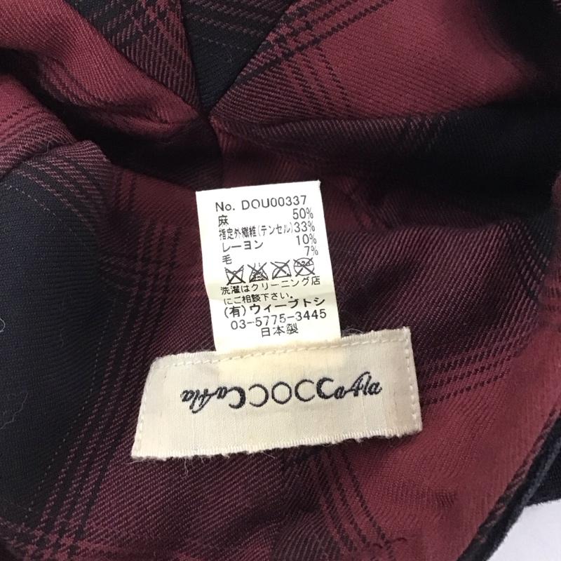 カシラ CA4LA 帽子 キャップ DOU00337 キャスケット 無地 黒 / ブラック /  レディース USED 古着 中古 10141050