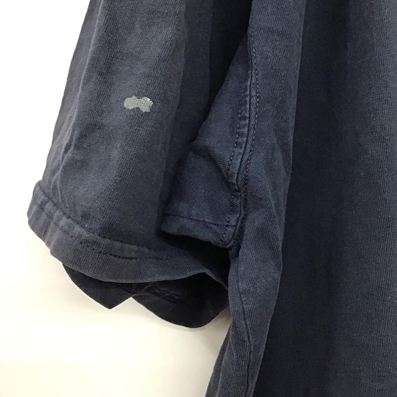 カーハート Carhartt Tシャツ 半袖 半袖カットソー プリントTシャツ クルーネックカットソー XXL ロゴ、文字 紺 / ネイビー /  メンズ USED 古着 中古 10150343
