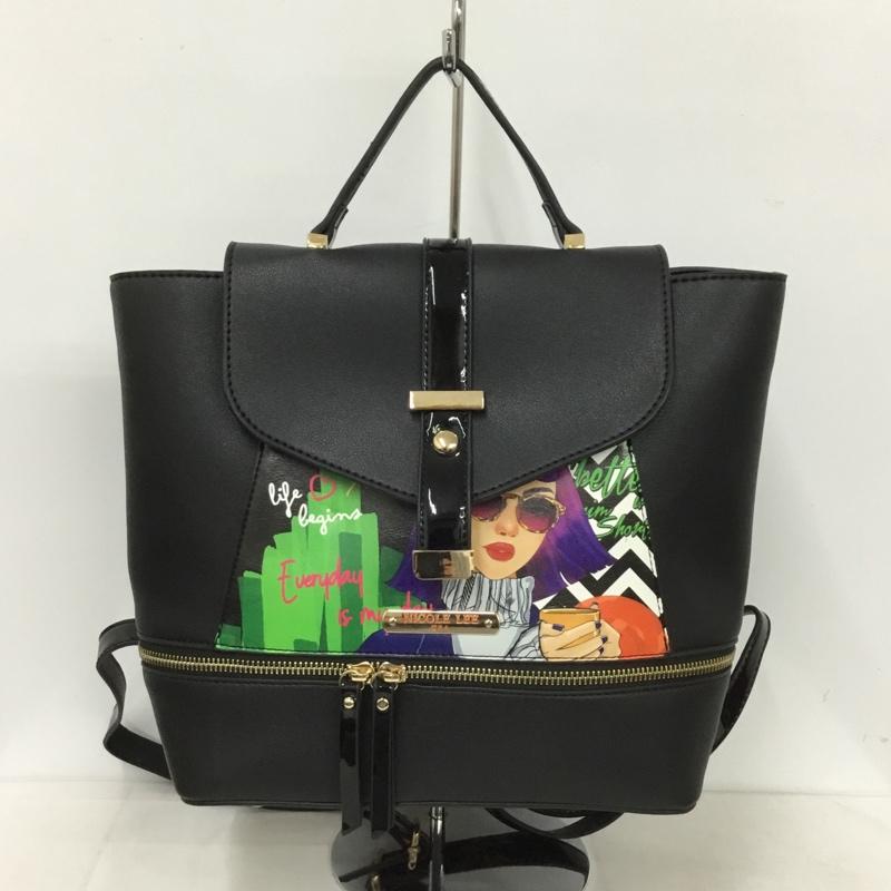 ニコルリー Nicole Lee リュックサック、デイパック リュックサック、デイバッグ マルチウェイ ショルダーバッグ  黒 / ブラック /  レディース USED 古着 中古 10142840