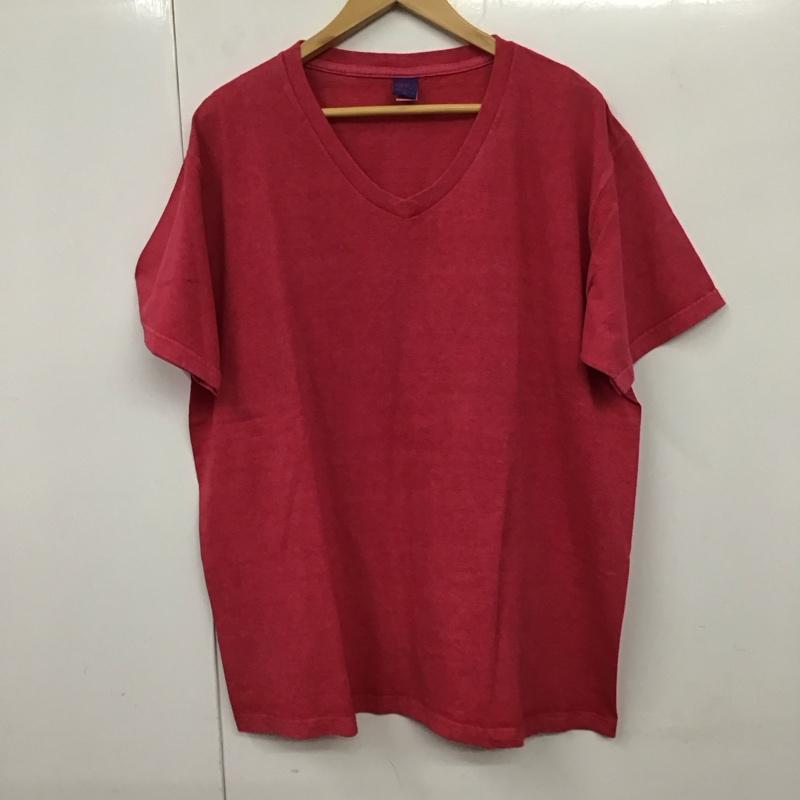 グッドオン Good On Tシャツ 半袖 半袖カットソー 無地Tシャツ Vネックカットソー XL 無地 赤 / レッド /  メンズ USED 古着 中古 10130485