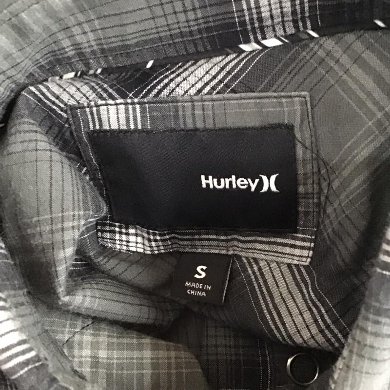ハーレー Hurley シャツ、ブラウス 半袖 ワークシャツ ウエスタンシャツ S チェック ダークグレー / ダークグレー / X 白 / ホワイト / X 黒 / ブラック /  メンズ USED 古着 中古 10114610