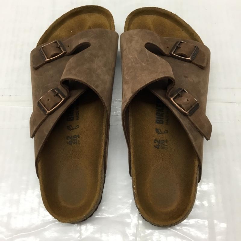 ビルケンシュトック BIRKENSTOCK サンダル サンダル 27cm ストラップ コンフォートサンダル 27.0cm 無地 茶 / ブラウン /  メンズ USED 古着 中古 10118659