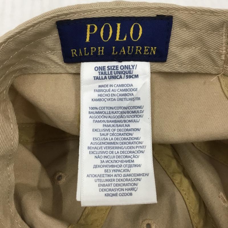 ポロラルフローレン POLO RALPH LAUREN 帽子 キャップ コットン ワンポイント ベージュ / ベージュ /  メンズ USED 古着 中古 10105736