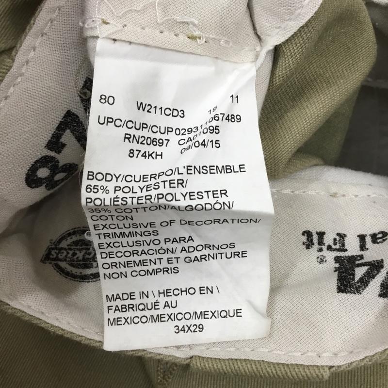 ディッキーズ Dickies パンツ ワークパンツ、ペインターパンツ ワークパンツ ワイドパンツ カジュアルパンツ チノパン 34 無地 ベージュ / ベージュ /  メンズ USED 古着 中古 10118671