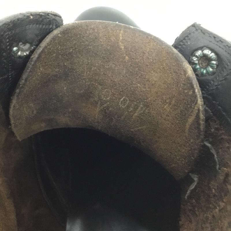 ウルウ゛ァリン WOLVERINE ブーツ ショートブーツ 1000MILE BOOTS レースアップ 無地 黒 / ブラック /  メンズ USED 古着 中古 10142085